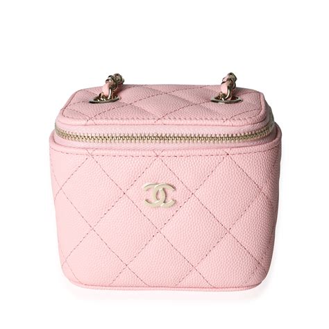 chanel vanity pink bag|chanel vanity bag with handle.